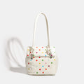 2026 new trendy niche design polka dot backpack versatile large capacity commuting fashionable single shoulder crossbody tote bag