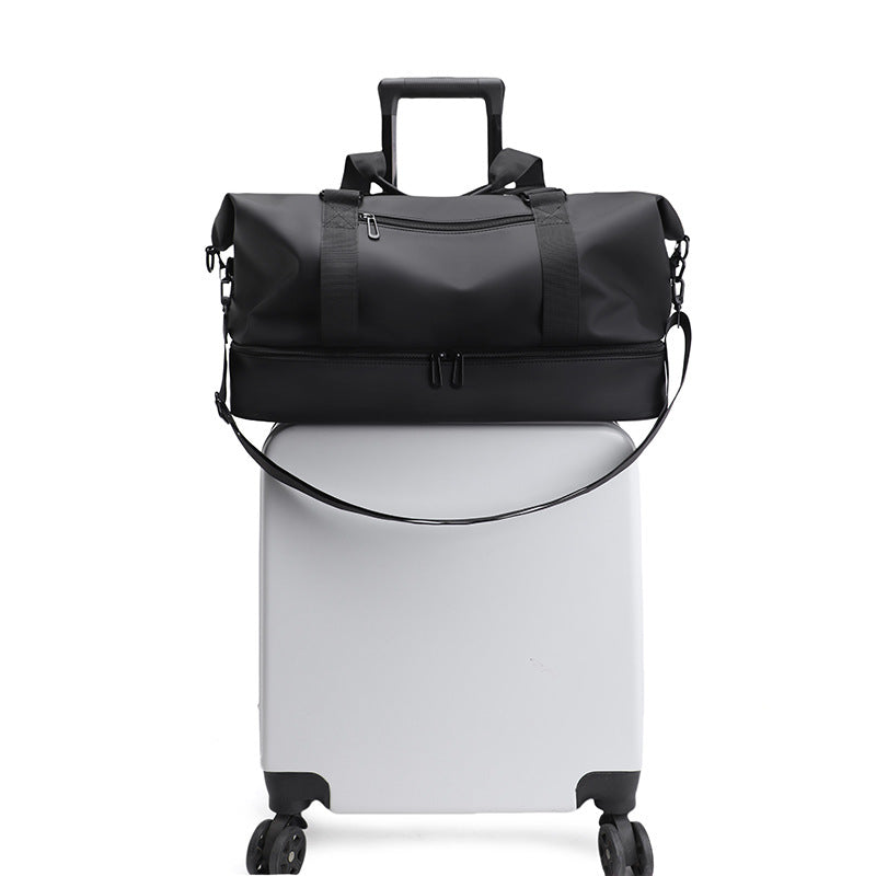 New sports and fitness bag, men's dry wet separation luggage bag, large capacity backpack, hand-held short distance travel bag