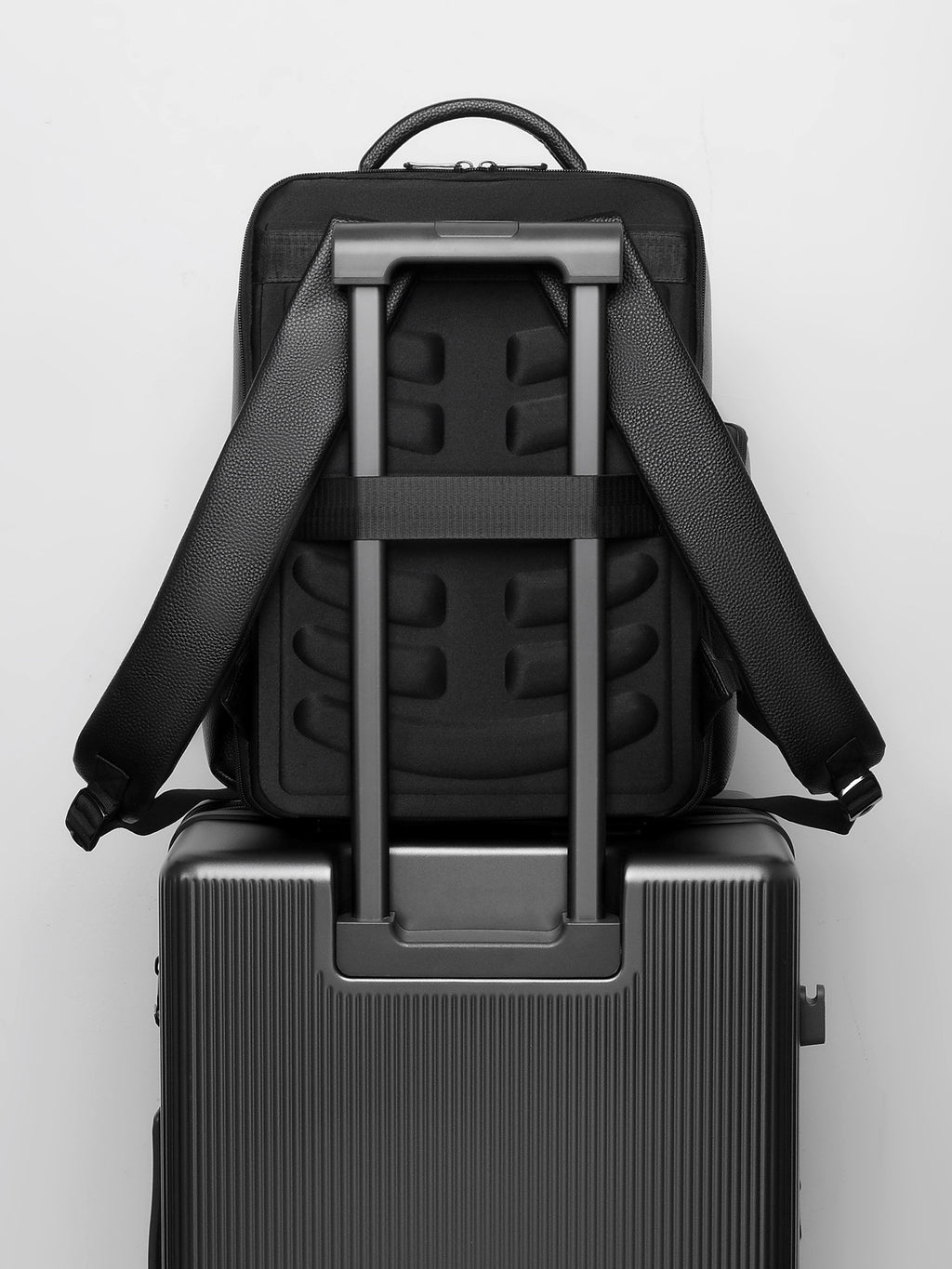 New Business Commuter Computer Bag 15.6-inch Large Capacity College Student Backpack Fashion Lychee Pattern Men's Backpack